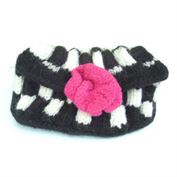 Black & White Clutch Felted Bag