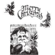 Tim Holtz - Cling Mounted Stamp Sets Santa's Wish